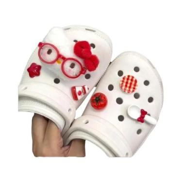 Imagem de Conjunto De Charms De Sapato De Resina Tomate Coelho Fofo, Acessórios 