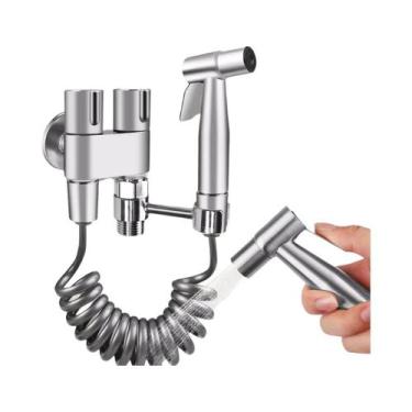 Imagem de Spray Bidê Portátil De Aço Inoxidável Com Dupla Saída, Acessórios Para
