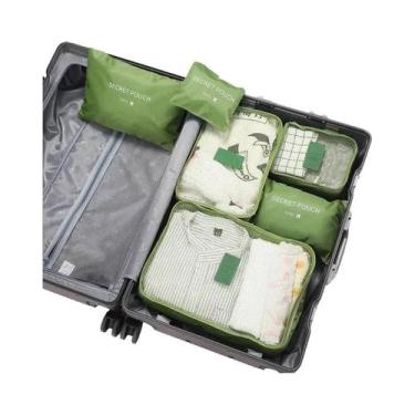 Imagem de Conjunto De 6 Sacos De Armazenamento Dobráveis Para Viagem, Organizado