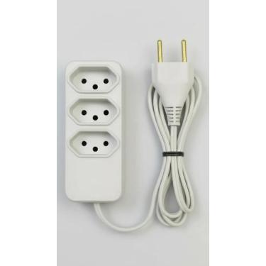 Imagem de Extensão Elétrica 3 Tomadas 20A Cabo Reforçado 1m Bivolt - Congratulat