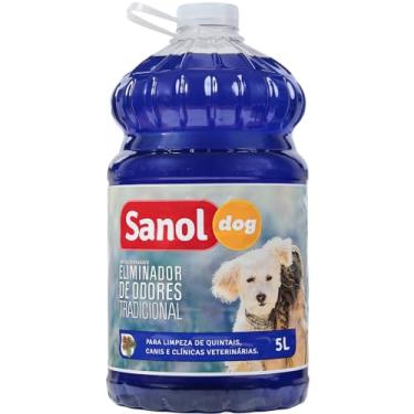 Imagem de Eliminador de odores para cães e gatos, Tradicional, Sanol Dog, 5 Litros, Azul