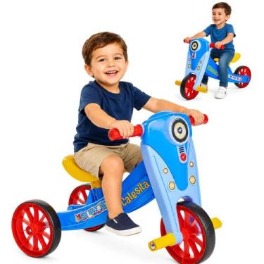 Imagem de Triciclo 2 em 1 Calesita Sem Pedal Equilibrio Balanza Bike Azul