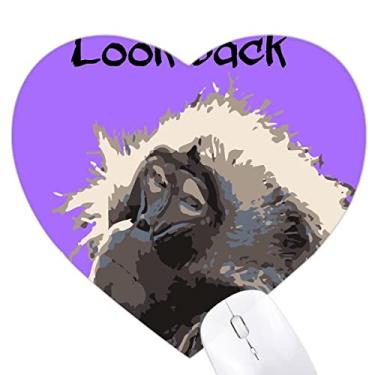 Imagem de Primate Baboon Papio Heart Mousepad Tapete de borracha para escritório