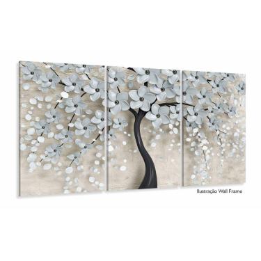 Imagem de Quadro Decorativo Para Sala Quarto Flores Cerejeiras 120x60