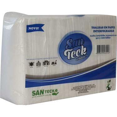 Imagem de Papel Toalha, Santeck, 2 Dobras, 22,5x21 cm, Fardo com 1000 Folhas