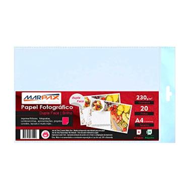 Imagem de Papel Fotográfico Dupla Face 230g A4 210x297mm Marpax 20Fls
