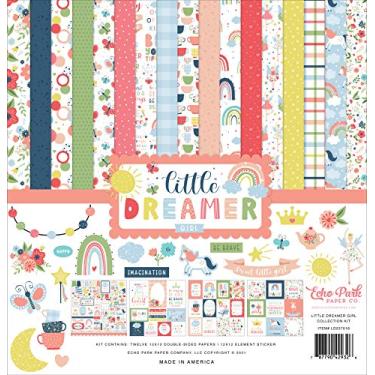 Imagem de Echo Park Paper Company Kit de coleção Little Dreamer Girl de papel, 30,5 x 30,5 cm