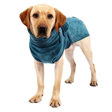 Imagem de Casacos de secagem para cães Bathrobe de banheira de túnica absorvente Toalha de cachorro Microfibre Secagem rápida Super absorvente Pet Cat Bath Robe XS-XXXL