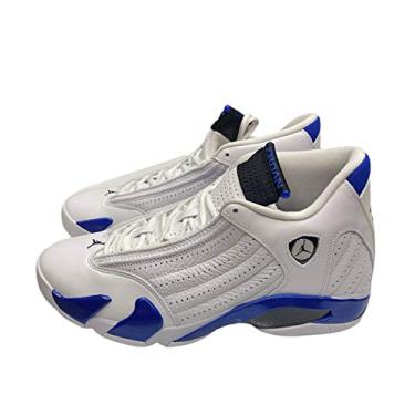 Imagem de Nike Jordan Men's Shoes Jordan 14 Retro White Hyper Royal 487471-104 (Numeric_10_Point_5)