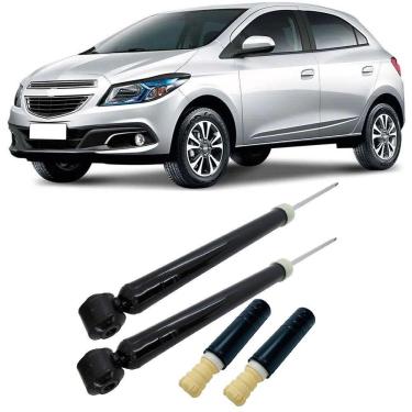 Imagem de Amortecedor + Kit Batente Chevrolet Ônix Traseiro 2013 Até 2019 O Par