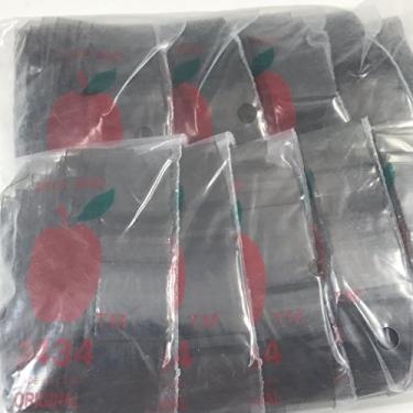 Imagem de 3434 Mini Ziplock 1000 Designs Cores Sacos de 2,5 mil, Sacos de 1,90 x 1,90 cm Baggies Apple Brand (10 pacotes) Bulk (preto)