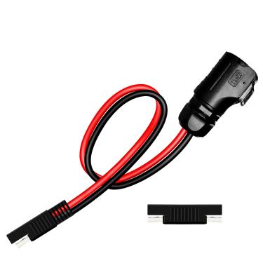 Imagem de AYECEHI Conector circular industrial de 2 pinos para cabo SAE, cabo SAE 10AWG para adaptador de conector circular industrial de 2 pinos com adaptador de polaridade reversa SAE para mala de painel solar etc