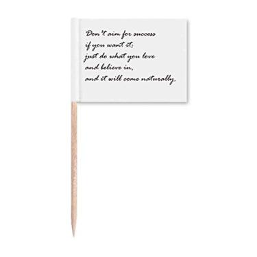 Imagem de Don't Aim For Success If You Want It Marcador de palito de dente para decoração de festa