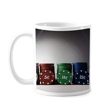 Imagem de Chip Card Game Caneca com foto de jogo de cartas cerâmica cerâmica xícara de porcelana louça