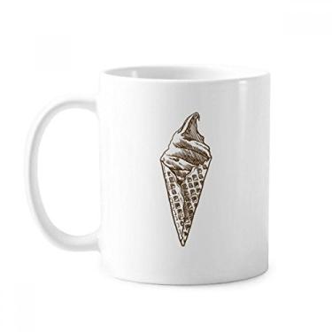 Imagem de Caneca de sorvete com desenho de chocolate creme, caneca de cerâmica para café, porcelana