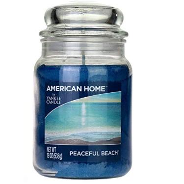 Imagem de Yankee Candle 241407 velas perfumadas perfumadas American Home Colllection Luxury Classic Grande frasco de vidro 538 g [Praia pacífica], juvenil 11-13, azul