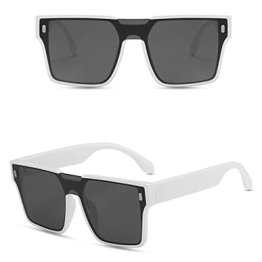 Imagem de Óculos de sol feminino retrô infantil quadrado óculos de sol feminino óculos irregulares óculos de viagem decorativos, 7, tamanho único