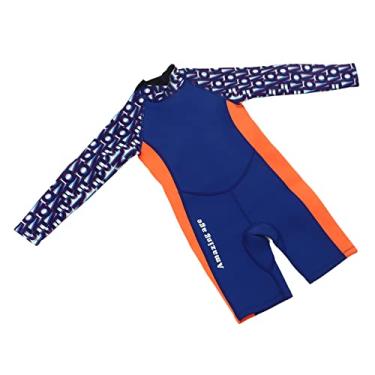 Imagem de SPYMINNPOO Roupa de Mergulho Infantil 2,5mm Neoprene, Náilon, Manga Comprida, Unissex, Crianças, Mergulho, Surf, Natação