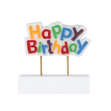 Imagem de Chef Craft Vela Select Happy Birthday, 10 cm, branca