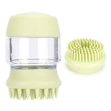 Imagem de April Gifts Escova massageadora confortável para gatos, escova de limpeza para animais de estimação, para gatos, cães (Matcha Green)