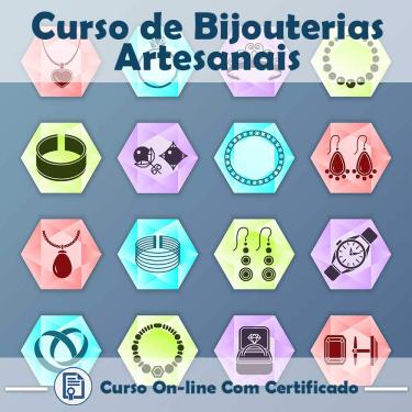 Imagem de Curso online em videoaula de como fazer Bijouterias Artesanais com Certificado + 2 brindes