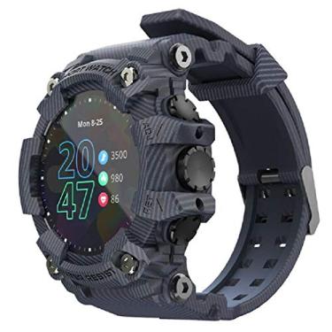 Imagem de Relógio Lokmat fitness tracker 1.28 full tela de toque completa relógio inteligente masculino feminino monitor de freqüência cardíaca relógio digital smartwatch para android ios (Azul)