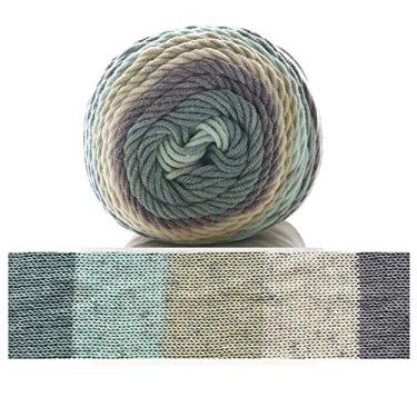 Imagem de Cicilin 4 peças de fio de crochê de 100 g, fio de mistura de algodão confortável, fio de tricô multicolorido, fio de tricô à mão, fio de crochê (cor 39)