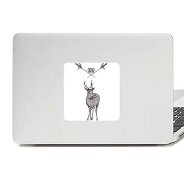 Imagem de Adesivo de vinil com espada de alce coroa animal estilo barroco para laptop decoração de PC