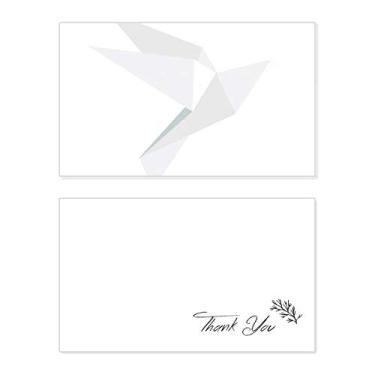Imagem de Origami branco abstrato padrão pombo cartão de agradecimento aniversário aniversário saudação casamento agradecimento