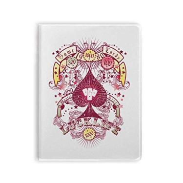 Imagem de Caderno com estampa de cartas de jogar, capa de chiclete, diário de capa macia