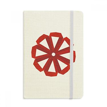 Imagem de Caderno de origami vermelho abstrato de flores de Natal oficial de tecido rígido diário clássico