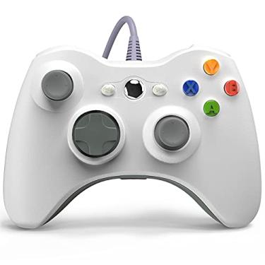 Imagem de YAEYE PC Wired Controller, Game Controller para Xbox 360 com Dual-Vibration Turbo Compatível com Xbox 360/360 Slim e PC Windows 7,8,10,11 Branco