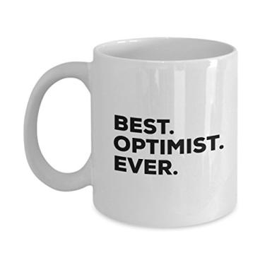 Imagem de Presentes para pessoas otimistas – Caneca de café The Best Optimist Ever – Ideia de presente inovadora – Otimismo – Filho Filho Pai