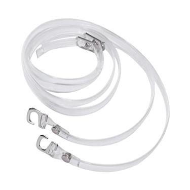 Imagem de ROSENICE Acessórios femininos transparentes para sapatos com alças de salto alto e cadarço 1 par