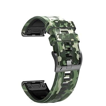 Imagem de CEKGDB 22 26mm pulseira de relógio inteligente para Garmin Fenix 7 7X 6 6X Pro 5X 5 Plus 3HR Mk2 D2 Watch Quick EasyFit Leather Silicone Bracelet (Cor: B, Tamanho: 22mm)