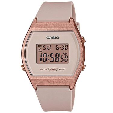 Imagem de Relógio CASIO feminino bege rosê digital LW-204-4ADF
