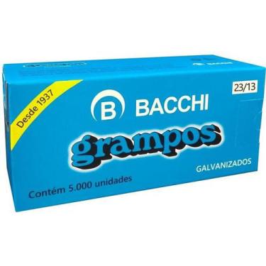 Imagem de Grampo Para Grampeador 23/13 Galvanizado 5000 Grampos - Bacchi