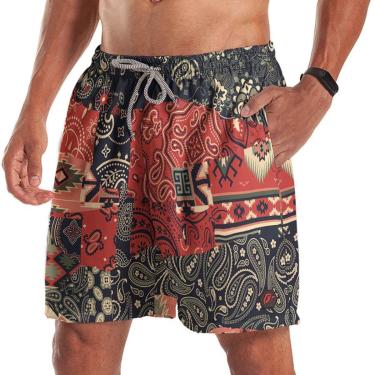Imagem de Short Bermuda Estampa Lenço Paisley 7-Masculino