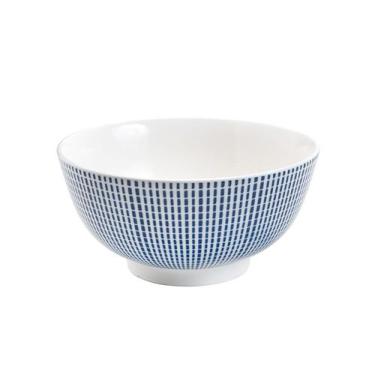 Imagem de Bowl Tigela De Porcelana Branca Azul Atlantis 12X6,5cm 250ml - Lyor