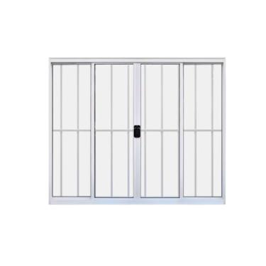 Imagem de Janela 4 Folhas de Correr C/Grade 1,00 X 1.50 Aluminio Branco Linha Modular - Hale