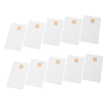 Imagem de Uonlytech 10 Pcs Cartões De Crédito Em Branco Com Chip Cartões Brancos Com Chip Cartões Em Branco Com Chip Cartões De Pvc Carta Branca 2k Cobre De Controle De Acesso Caminhão Grande