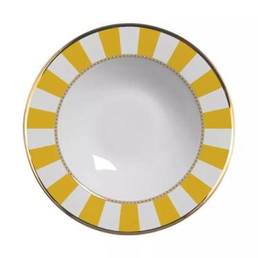 Imagem de Conjunto Alleanza de 6 Pratos Fundo Yellow Strip