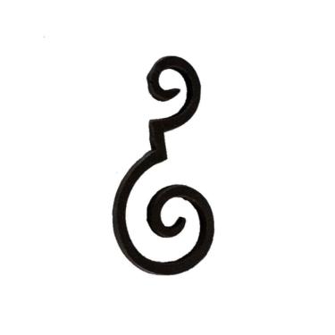 Imagem de Grade Ferro Fundido Arabesco Portão Varanda Sacada 12X24Cm