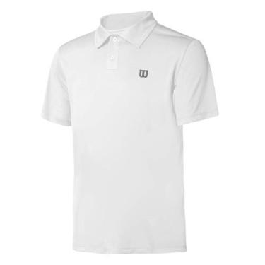 Imagem de Camiseta Polo Masculina Wilson Core Cor Branco