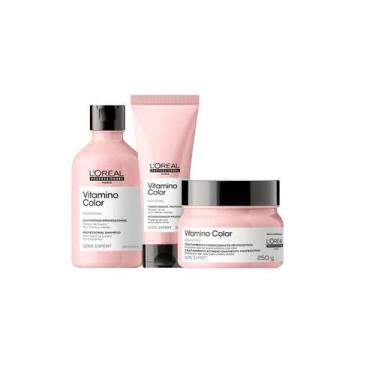 Imagem de Kit L'oréal Vitamino Color Shampoo 300ml +Condicionador  200ml+ Máscar