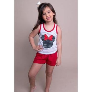 Imagem de Pijama Infantil Personagem Baby Doll Feminino Regata Short Curto-Feminino