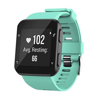 Imagem de WIIKAI Pulseiras de substituição para Garmin Forerunner 35, pulseira de relógio de silicone compatível com Garmin Forerunner 35 (verde ducha)
