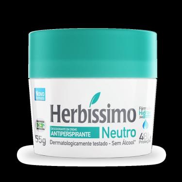Imagem de Kit Desodorante Creme Antitranspirante Neutro Herbissimo 55G - 3 unidades
