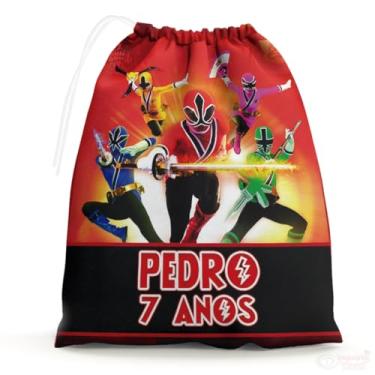 Imagem de Sacolinhas Surpresa Personalizada Tecido Power Ranger Samurai (Sacolinhas 15x20, Unidades, 20)