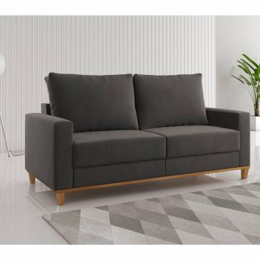 Imagem de Estofado Living 3 Lugares Gael Grafite - Casa Giulia